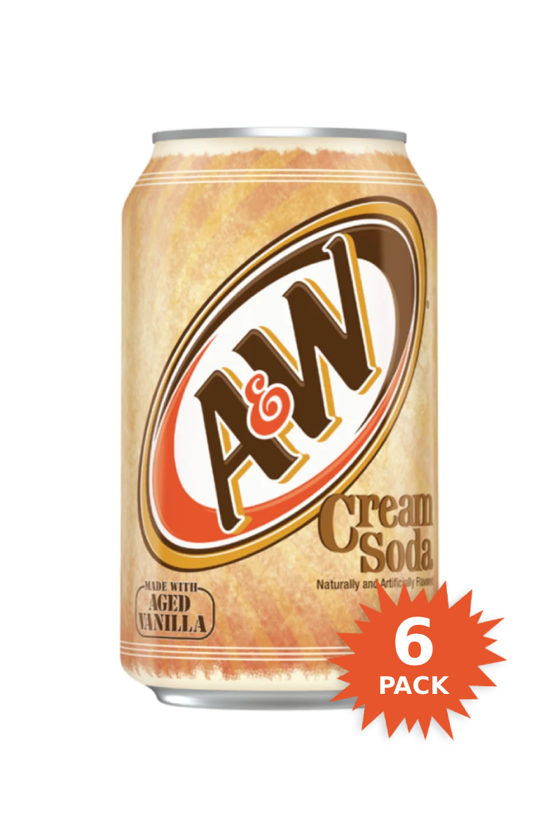 A&W Cream Soda (6-Pack/355ml)