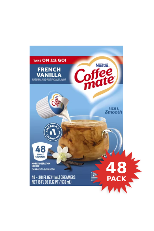 Coffee-Mate Creamer French Vanilla Tubs (48-pack/11ml)