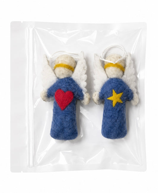 Felt Angel Ornament 1pc / 100% Wool from Bethlehem