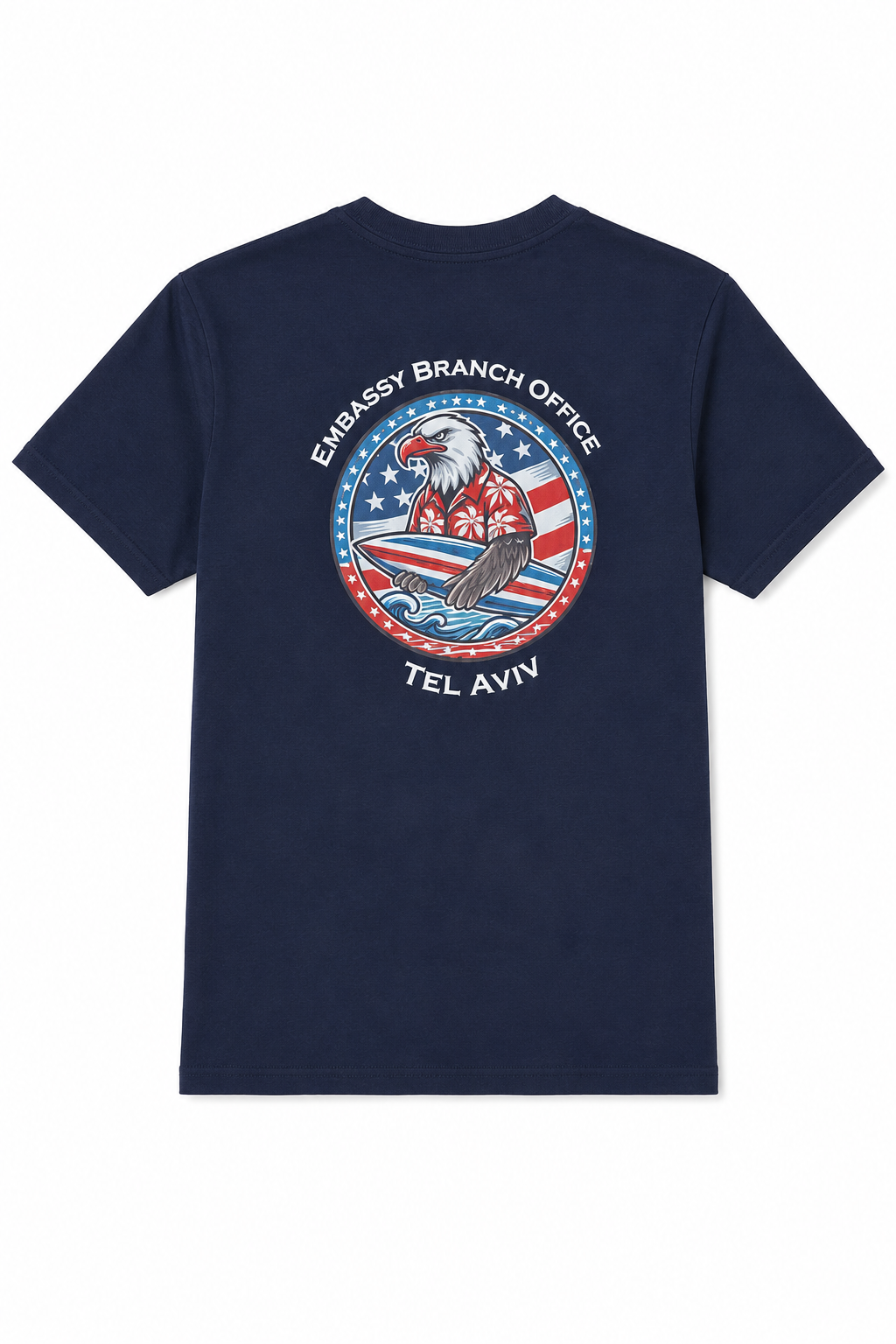 T-Shirt: EBO Seal & Surfer Eagle (Navy)