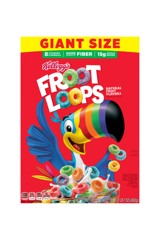 Kellogg's Froot Loops Cereal Giant Size (652g)