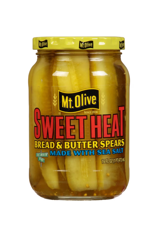 Mt. Olive Sweet Heat Bread & Butter Spears Pickles (473ml)
