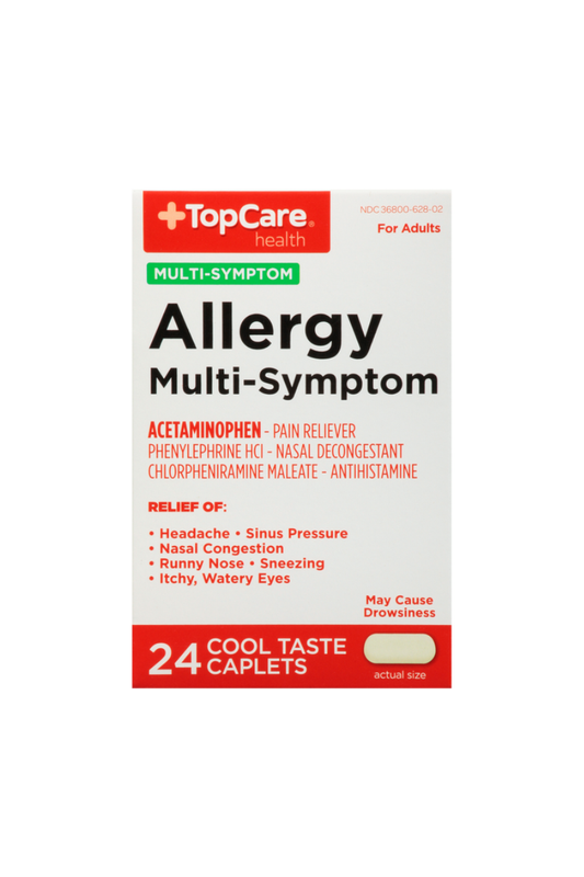 Top Care Allergy Multi-Symptom Caplets (24ct)