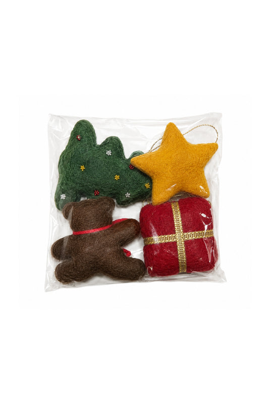 Xmas Ornaments 100% Wool from Bethlehem (4pcs)