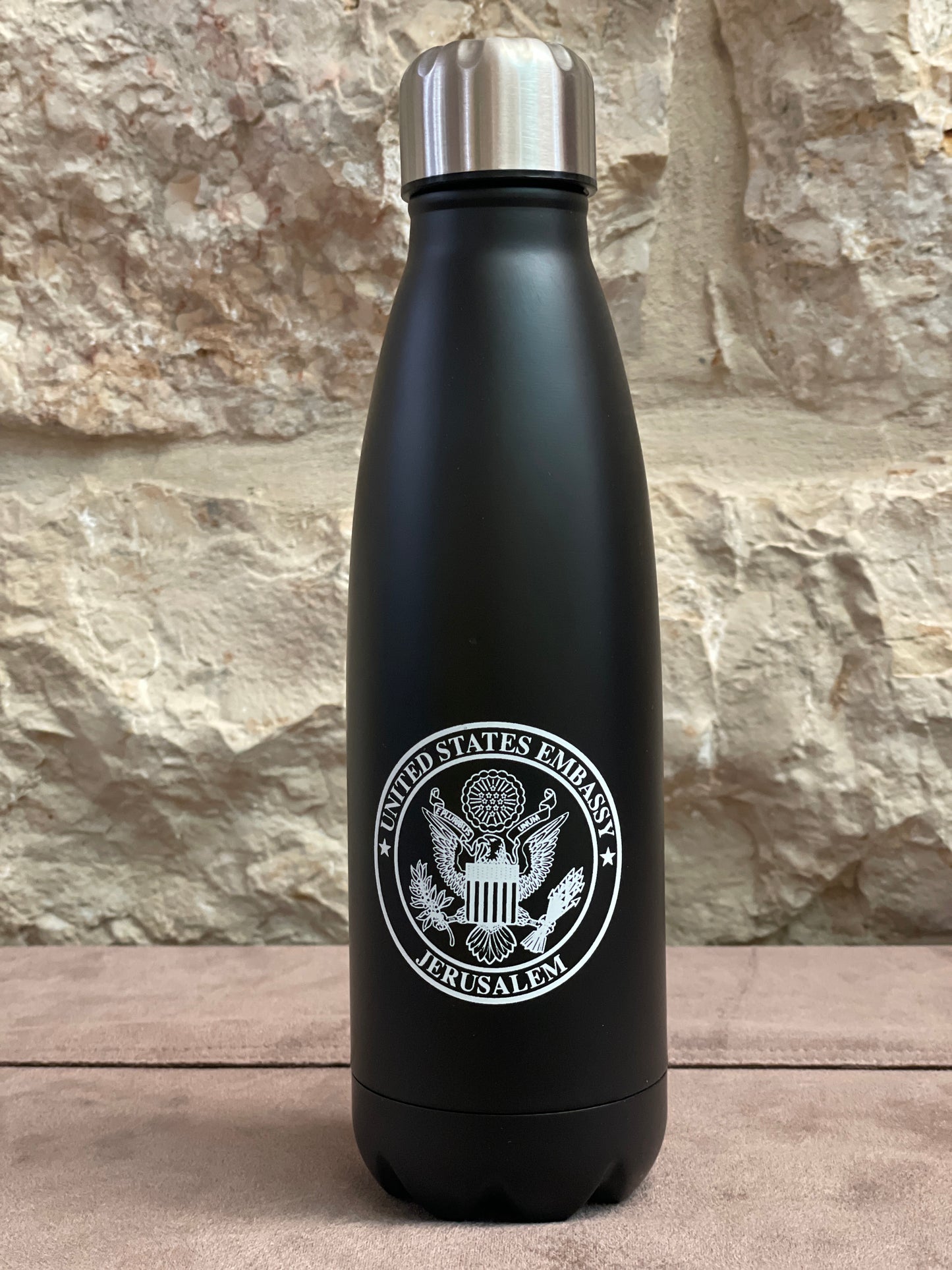 Aluminum Bottle: Embassy Seal (Black/Silver/White/Red)